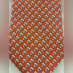 Orange Cat Patterned Tie